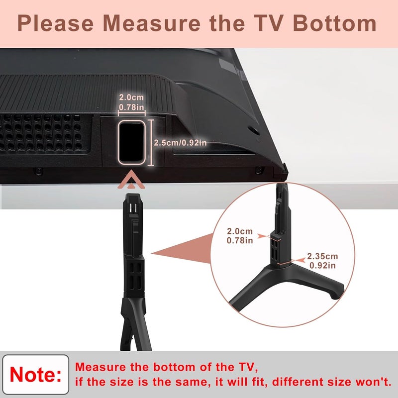 Maozhren TV Stand for Samsung TV Legs, Only for UN55TU7000BXZA UN55TU700DFXZA UN55TU700DF UN55TU700DFXZA LH55BETHLGFXGO LH55BETHLGFXZC LH55BETHLGFXZA BN96-50856C BN96-50859A, with Non-Slip Pad - Image 3